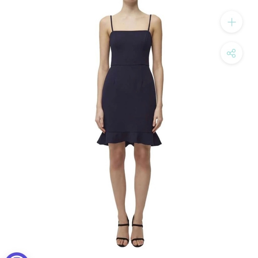 French connection ruffled hem dress